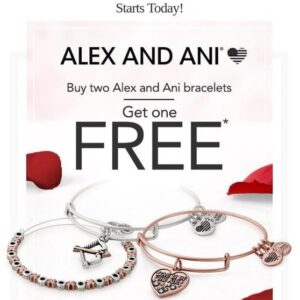 Alex and Ani Buy 2 Get 1 Free